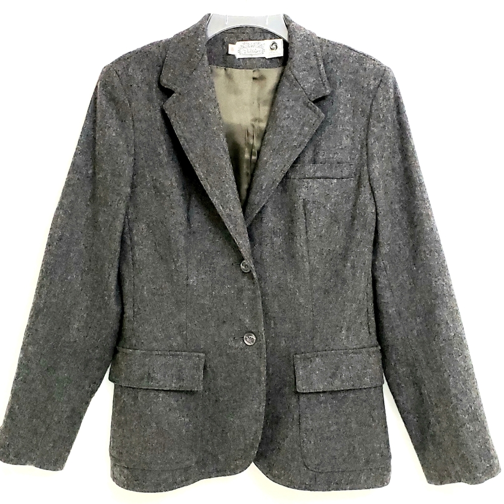 The Villager Vintage Nwot Charcoal Gray Longsleeve Blazer